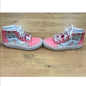 Kids/Girls Vans Hi-Skate Unicorn Print